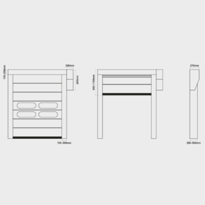 Porte roulante rapide F